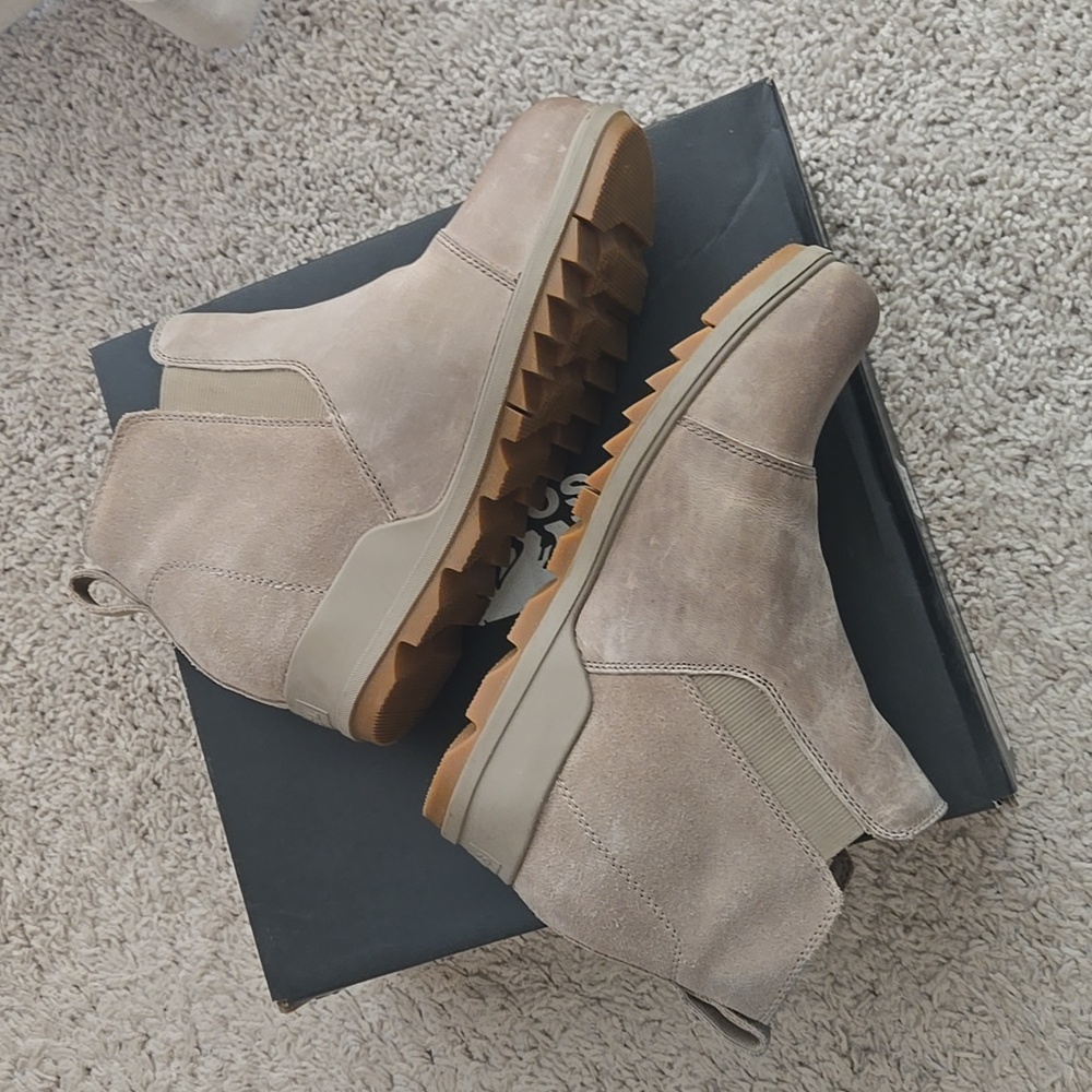 Sorel Taupe Pull-On Ankle Boots - Picture 3 of 8
